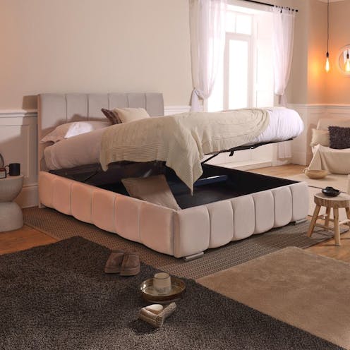 Rapyal Sleep Miami Ottoman Storage Plush Bed Frame