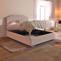 Rapyal Milan Ottoman Storage Plush Upholstered Bed Frame
