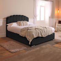 Rapyal Milan Ottoman Storage Plush Upholstered Bed Frame