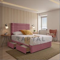 Rapyal Maple Upholstered Divan Bed Set