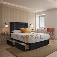 Rapyal Maple Upholstered Divan Bed Set