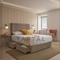 Rapyal Maple Upholstered Divan Bed Set