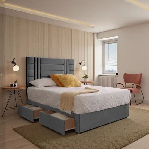 Rapyal Sleep Maple Upholstered Divan Bed Set