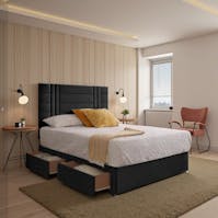 Rapyal Sleep Maple Upholstered Divan Bed Set