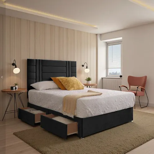 Rapyal Sleep Maple Upholstered Divan Bed Set