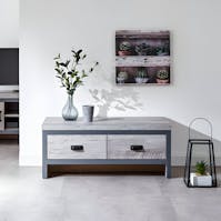 RS Boston 2 Drawer Coffee Table Grey