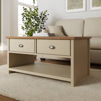 RS Lancaster 2 Drawer Coffee Table Cream