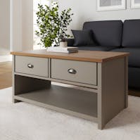 RS Lancaster 2 Drawer Coffee Table Grey