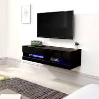 RS Galicia 120cm Wall TV Unit with LED Black