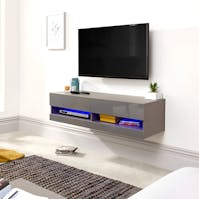 RS Galicia 120cm Wall TV Unit with LED Grey