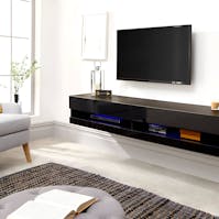 RS Galicia 150cm Wall TV Unit with LED Black