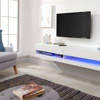 RS Galicia 150cm Wall TV Unit with LED White
