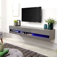 RS Galicia 180cm Wall TV Unit with LED Grey
