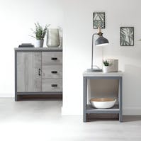 RS Boston Simple Lamp Table Grey