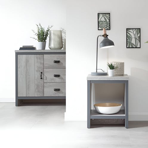 RS Boston Simple Lamp Table Grey