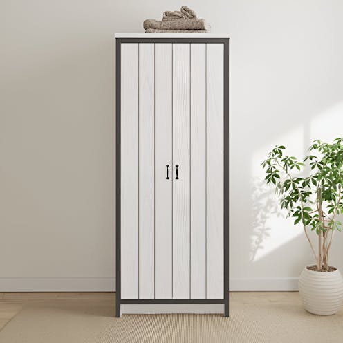 RS Boston 2 Door Wardrobe White