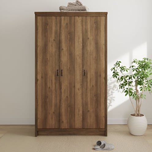 RS Boston 3 Door Wardrobe Knotty Oak