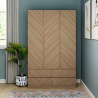 RS Catania 3 Door 4 Drawer Wardrobe Euro Oak