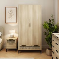 RS Ezra 2 Door 1 Drawer Wardrobe Oak