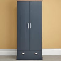 RS Kendal 2 Door 1 Drawer Wardrobe Slate Blue