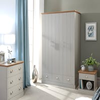 RS Kendal 3 Door 3 Drawer Wardrobe Grey