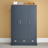 RS Kendal 3 Door 3 Drawer Wardrobe Slate Blue