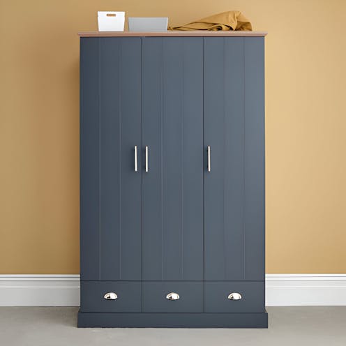 RS Kendal 3 Door 3 Drawer Wardrobe Slate Blue