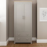 RS Lancaster 2 Door 2 Drawer Wardrobe Grey