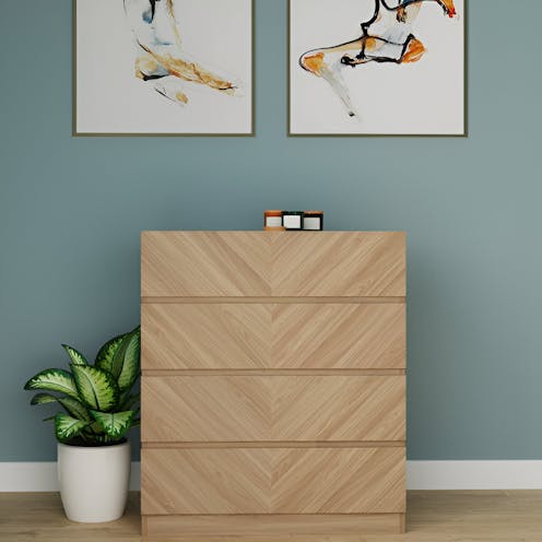 RS Catania 4 Drawer Chest Euro Oak