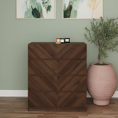 RS Catania 4 Drawer Chest Royal Walnut