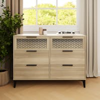 RS Ezra 3+3 Drawer Chest Oak