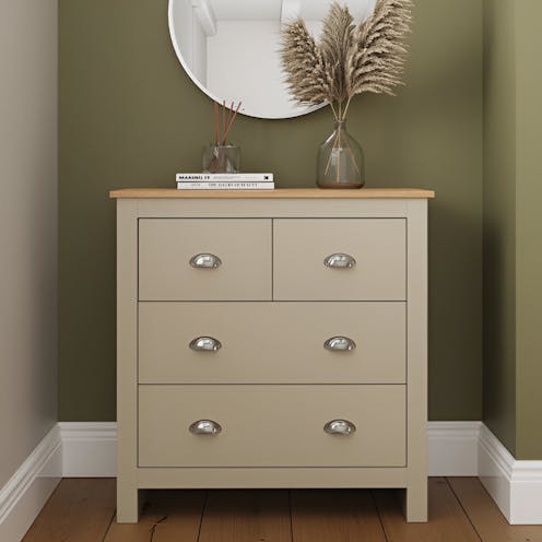 RS Lancaster 2+2 Drawer Chest Cream