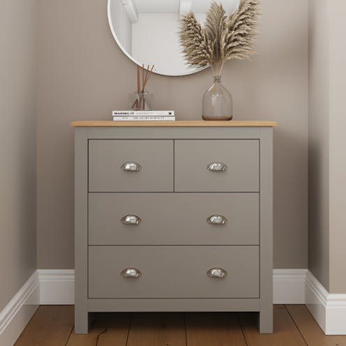 RS Lancaster 2+2 Drawer Chest Grey