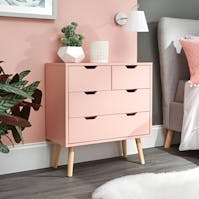 RS Nyborg 2+2 Drawer Chest Coral Pink