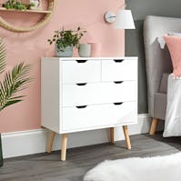 RS Nyborg 2+2 Drawer Chest White