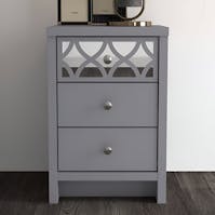 RS Arianna 3 Drawer Bedside Table Cool Grey