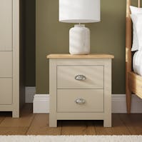 RS Lancaster 2 Drawer Bedside Cream