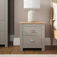 RS Lancaster 2 Drawer Bedside Grey