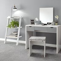 RS Elizabeth Dressing Table Set White and Grey