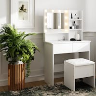 RS Eva Dressing Table with Stool White