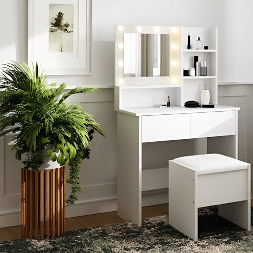 RS Eva Dressing Table with Stool White