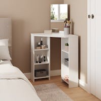 RS Frances Corner Dressing Table White