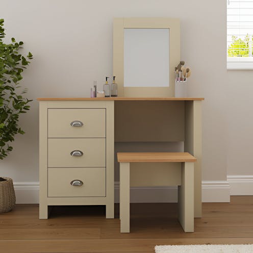 RS Lancaster Dressing Table Set Cream