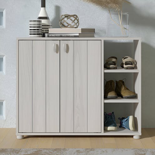 RS Bideford Shoe Cabinet Rustick Warm Grey Oak