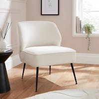 RS Ava Soft Velvet Accent Chair Natural