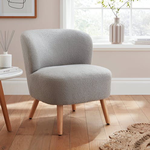 RS Evie Teddy Accent Chair Grey