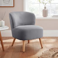 RS Evie Soft Velvet Accent Chair Grey