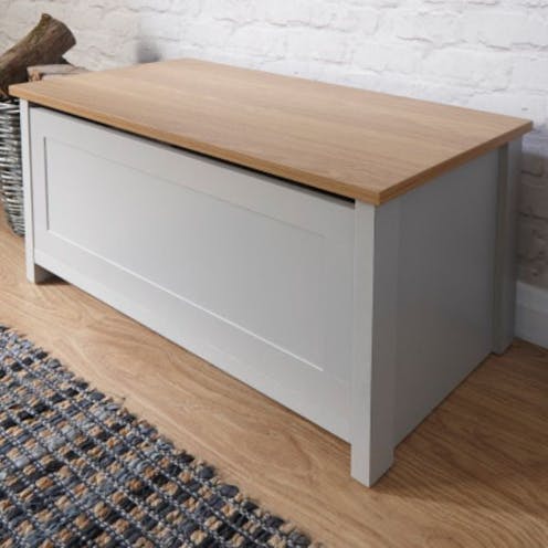 RS Lancaster Ottoman Storage Grey