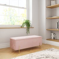 RS Mystica Ottoman Storage Bench Blush Pink