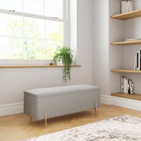 RS Mystica Ottoman Storage Bench Grey